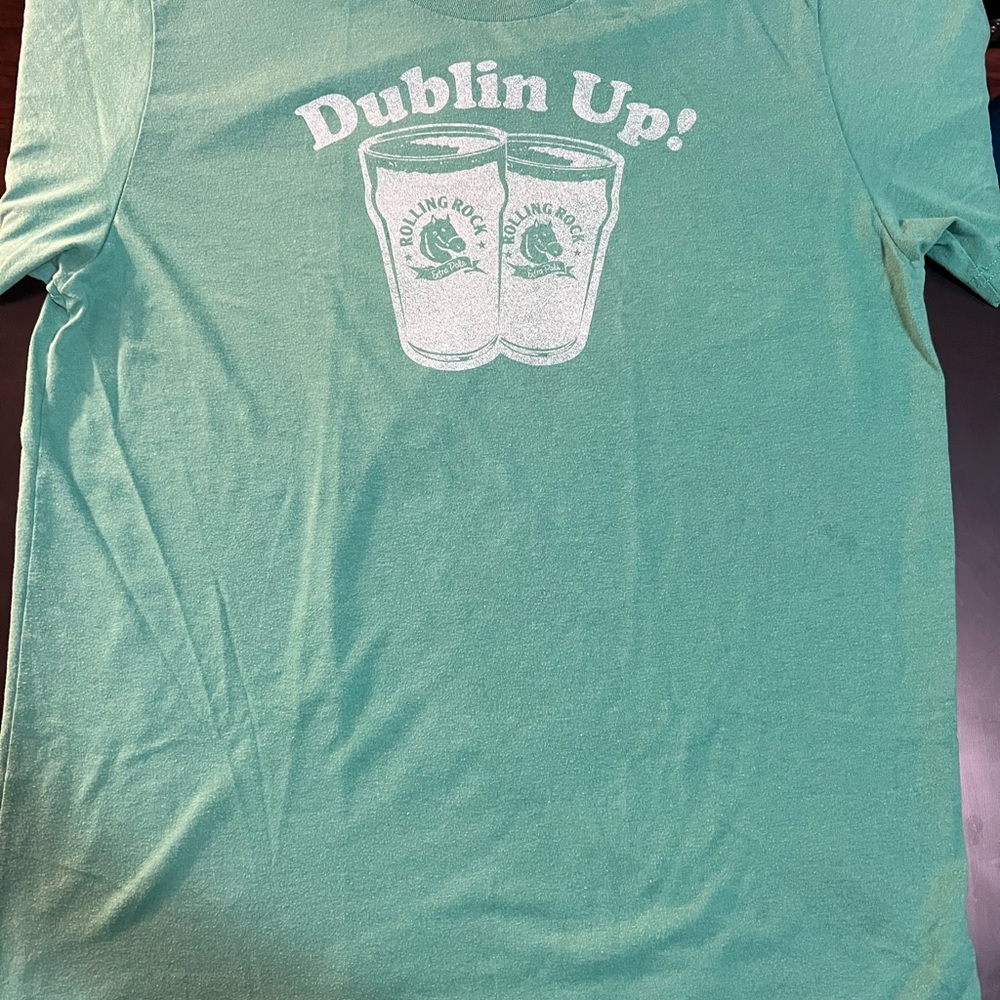 Rolling Rock Graphic Tee Collectible Old Navy Classic Green Tee